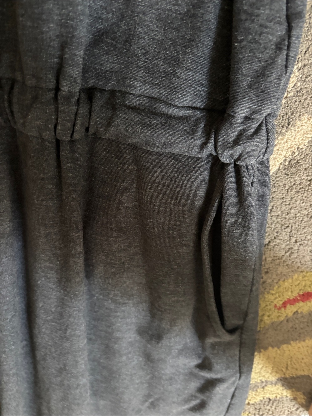 Zella Dark Gray Sleeveless Jumpsuit with Drawstring - Picture 4 of 6